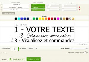 Lettrage adhésif sur mesure